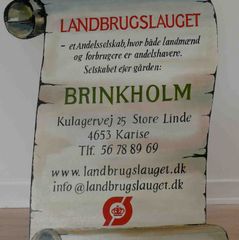 Gammelt Brinkholm skilt